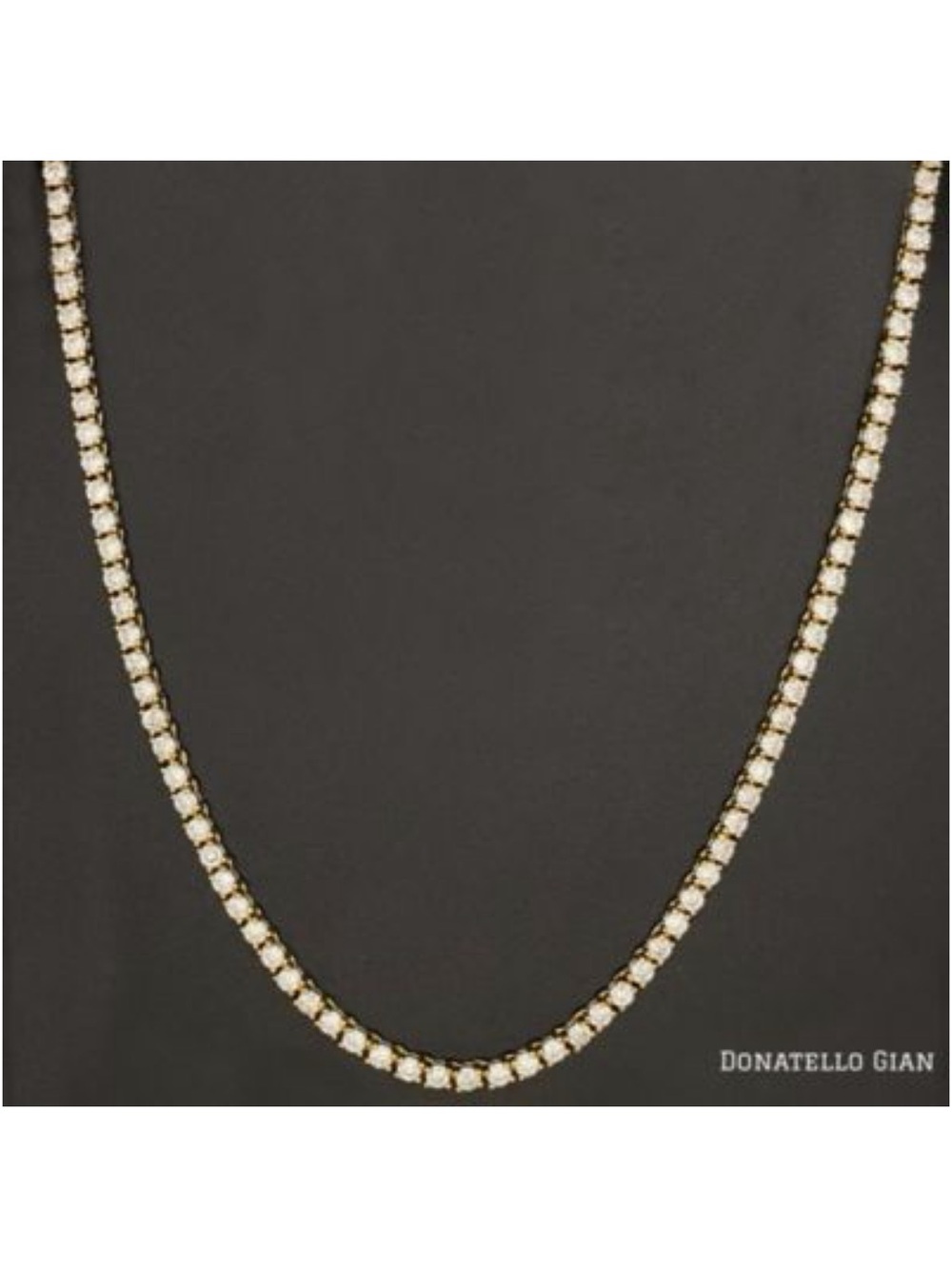 Gold-Tone Crystal Tennis Necklace - Gold